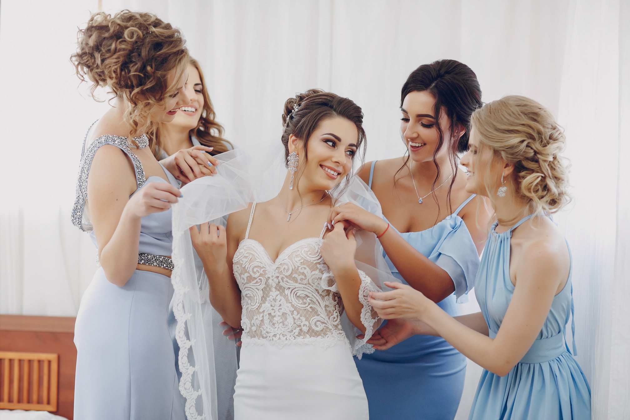 Bride with Bridesmaids